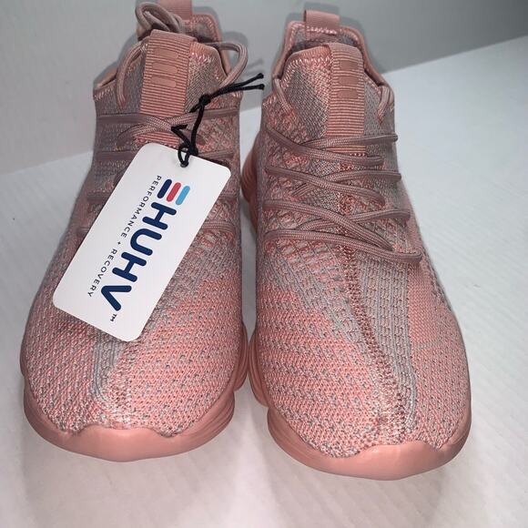 HUHV Flow 360 Ultra Cloud Runner‎ Shoes. Hibiscus (Pink) Grey. Women 13 Men 10 - Picture 14 of 15